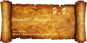 Haskó Vivien névjegykártya